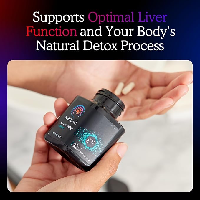 MitoQ +Liver & +Eye Bundle: Advanced Antioxidant Supplements for Metabolism, Detox & Blue Light Protection | Supports Liver Health, Eye Vitality & Natural Detox (2 x 60 Capsules)
