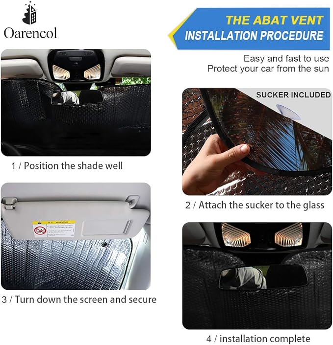 Palm Tree Car Windshield Sun Shade Tropical Sunset Beach Ocean Foldable UV Ray Sun Visor Protector Sunshade to Keep Your Vehicle Cool (55" x 27.6")