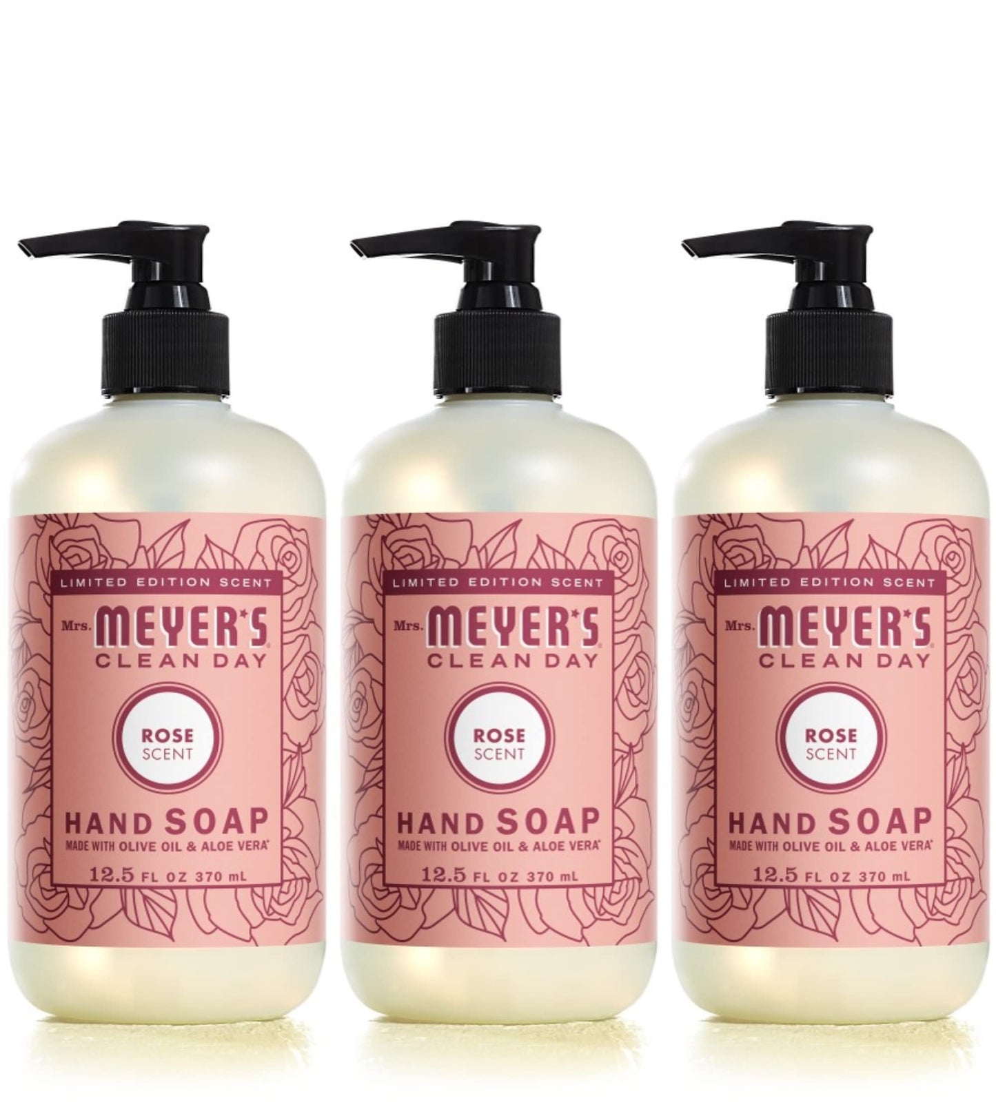 Mrs. Meyer'S Clean Day Liquid Hand Soap Rose (12.5 Fl Oz (Pack Of 3))