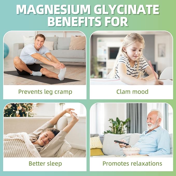 Magnesium Glycinate Gummies 400mg,Sugar Free Magnesium Gummies for Adults & Kids,High Absorption Magnesium Supplement for Sleep,Stress & Muscle Relief (60 Count, Mixed Berry)