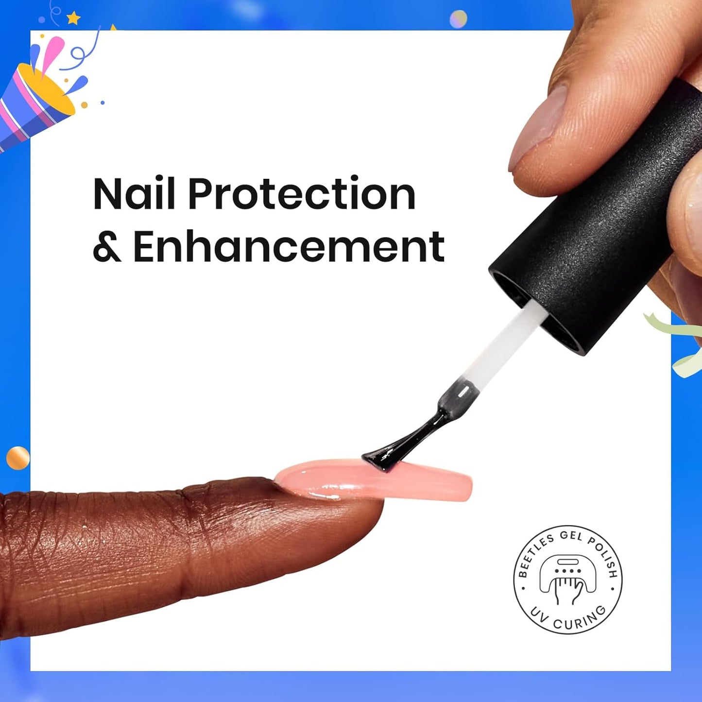 15ml No Wipe Gel Top Coat & Base Coat Set | Long-Lasting Shine for Women