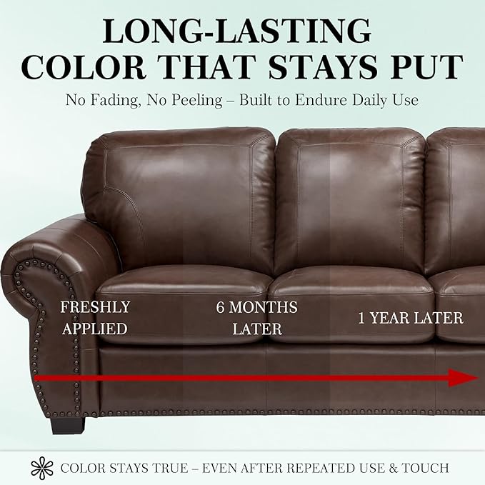 Leather Color Restorer, Leather Recoloring Balm, Scratch Remover, Leather Dye, Leather Paint with Leather Conditioner, Leather Repair Kit for Furniture Couches Car Seats Shoes, Maroon