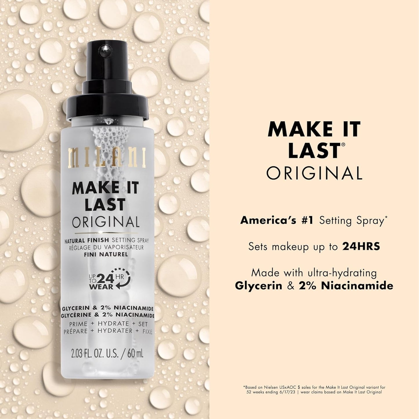 Milani Setting Spray & Primer 2-Pack | Hydrating Niacinamide & Matte Charcoal