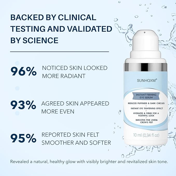 Rapid Reduction Serum For Eye - Instantly Visibly Reduces Under Eye Bags and Wrinkles, Fine Lines, Crow's Feet, and Dark Circles,Anti Aging Wrinkle Remover for Face with Pump, 10ml/0.34 Oz