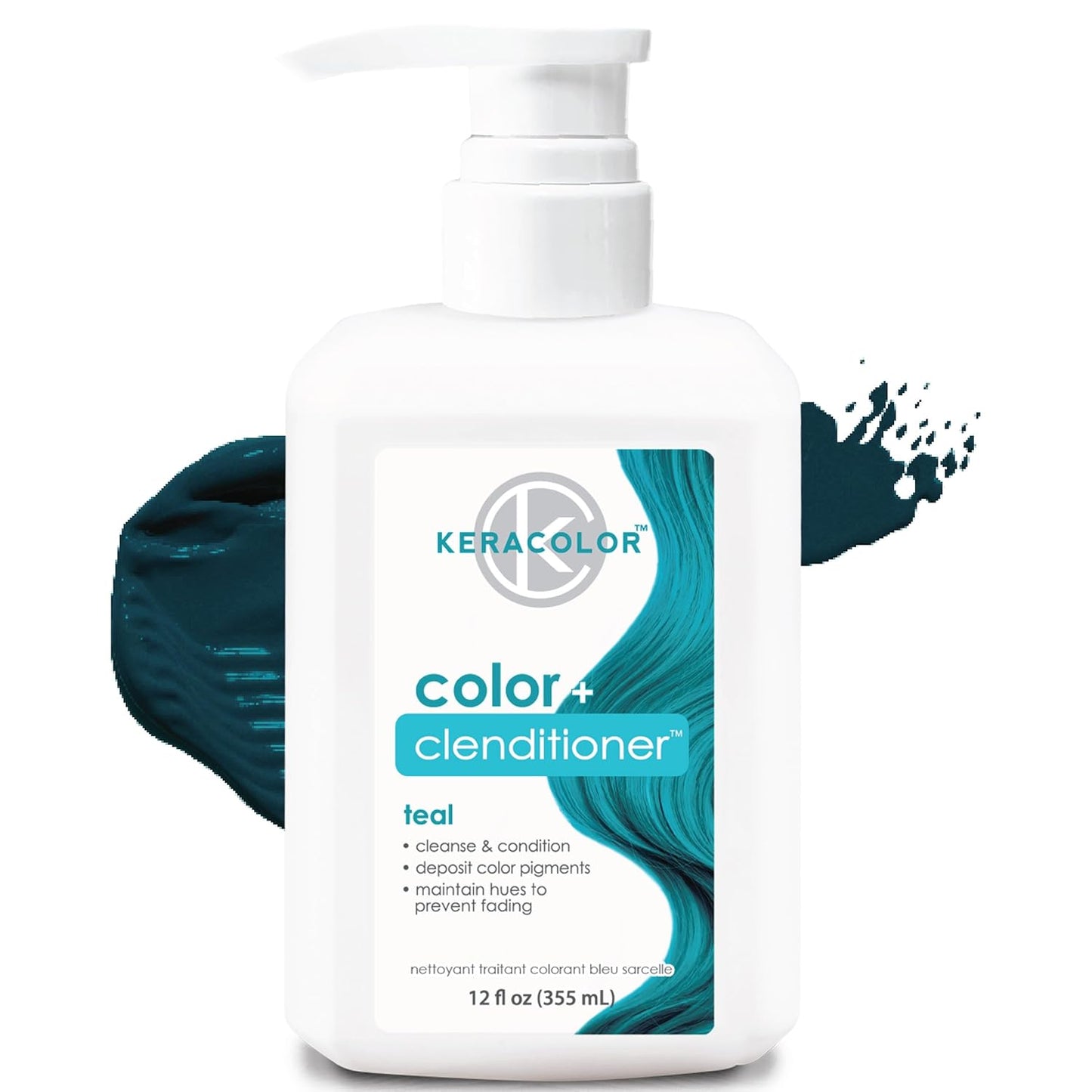 Keracolor Color + Clenditioner | 3-In-1 Color-Depositing Conditioner | 12 Fl Oz