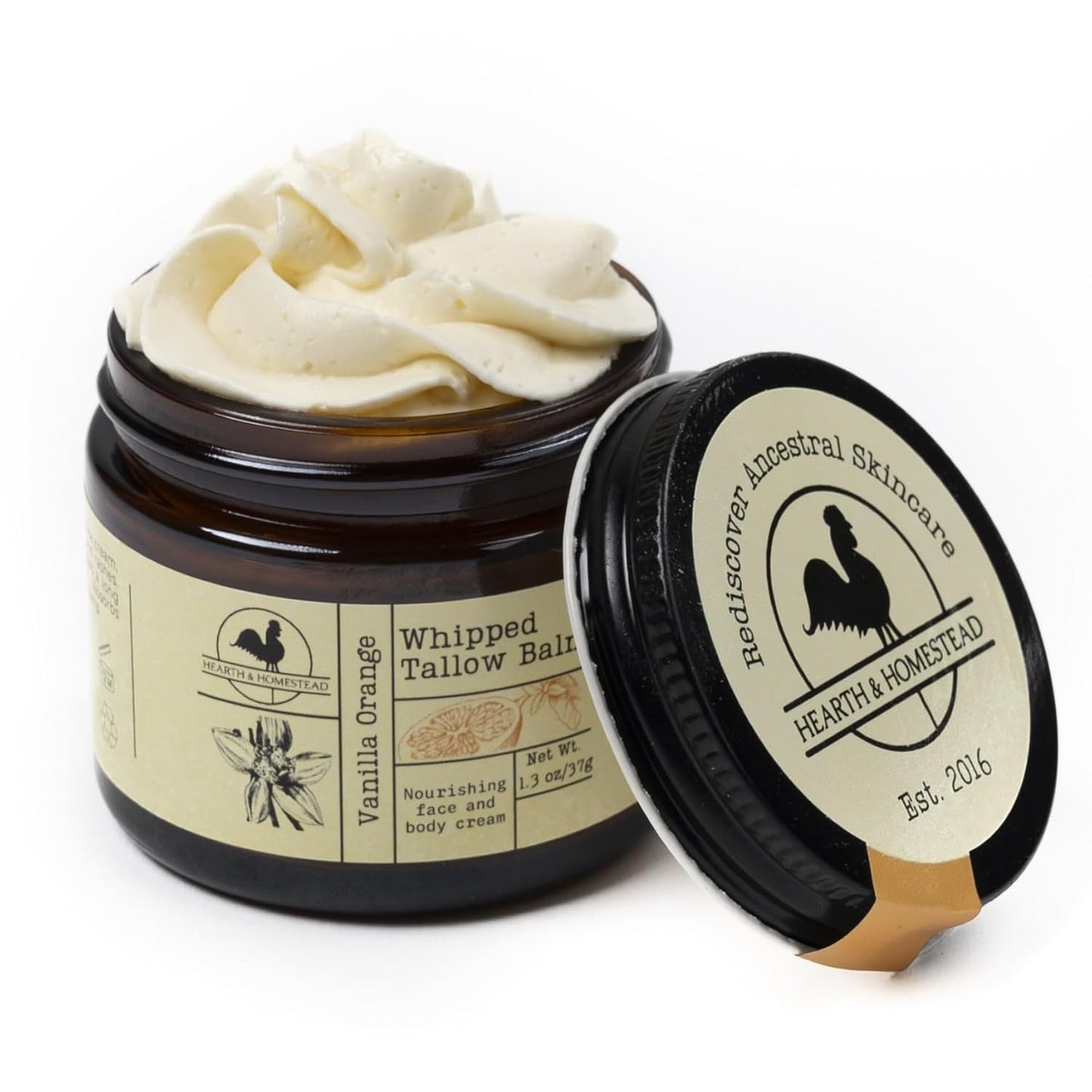 Handmade Coffee Vanilla Whipped Tallow Balm | Organic Body Butter - 1.3 Oz