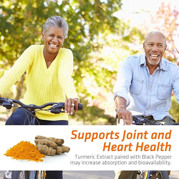 Turmeric Supplement Curcumin 2600mg - with Organic Ginger & Turmeric, BioPerine Black Pepper Extract 95% Curcuminoids - Advanced Absorption Antioxidant & Joint Support - Vegan - 60 Capsules