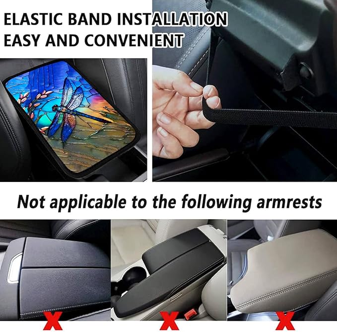 Afro Women Vehicle Center Console Armrest Cover Pad,Black Kind Girl Car Accessories Middle Console Cushion Pad,Auto Arm Rest Mat Decor African American Women Gifts for Most Vehicle SUV Truck
