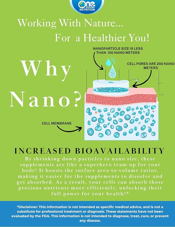Nano Curcumin Plus Powder 8 oz (227 Servings), Nano Curcumin with Boswellia for Superior Absorption, Supports Joint & Immune Health, Non-GMO, Vegan, Gluten-Free