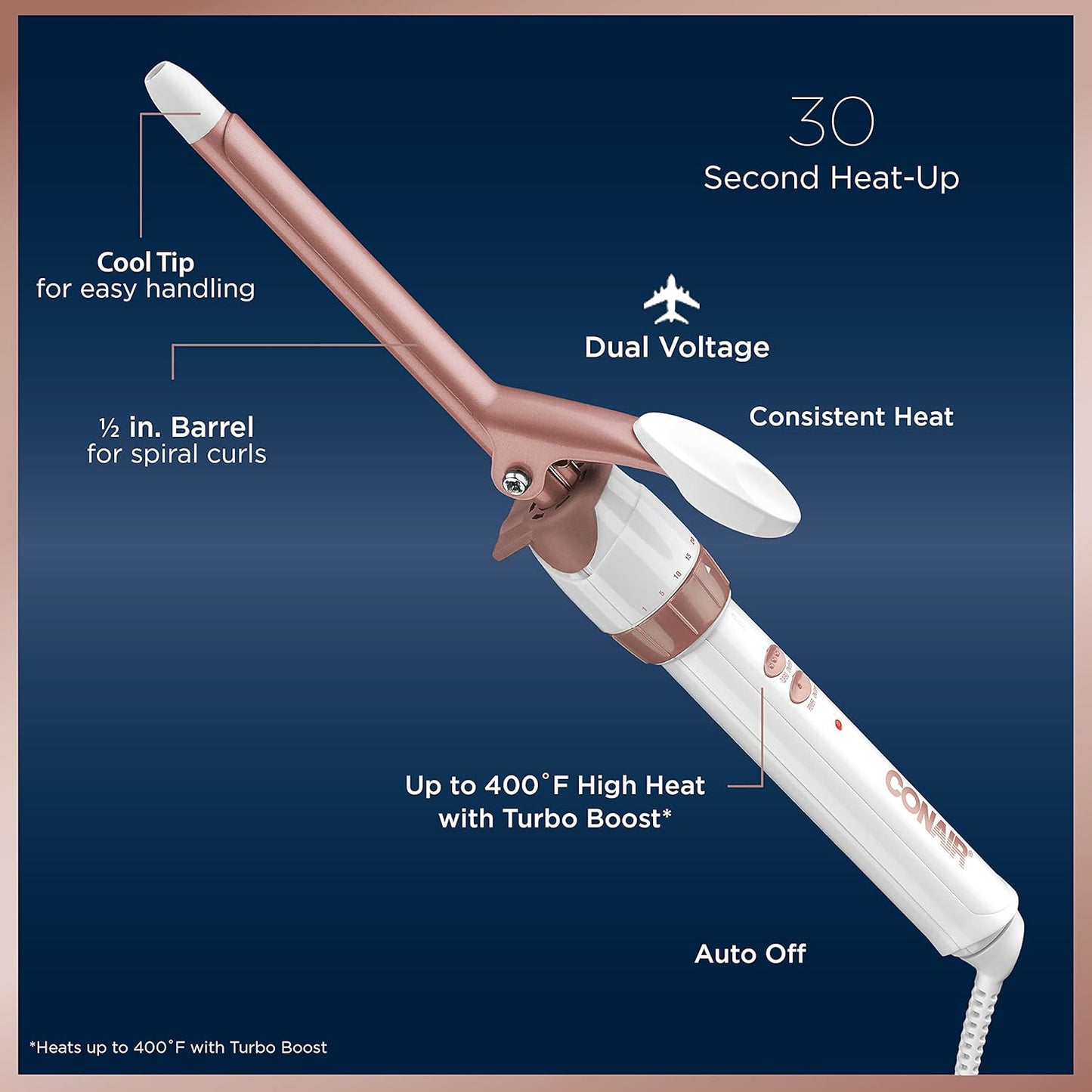 Conair Double Ceramic 1.5-Inch Curling Iron | Soft Waves for Medium/Long Hair