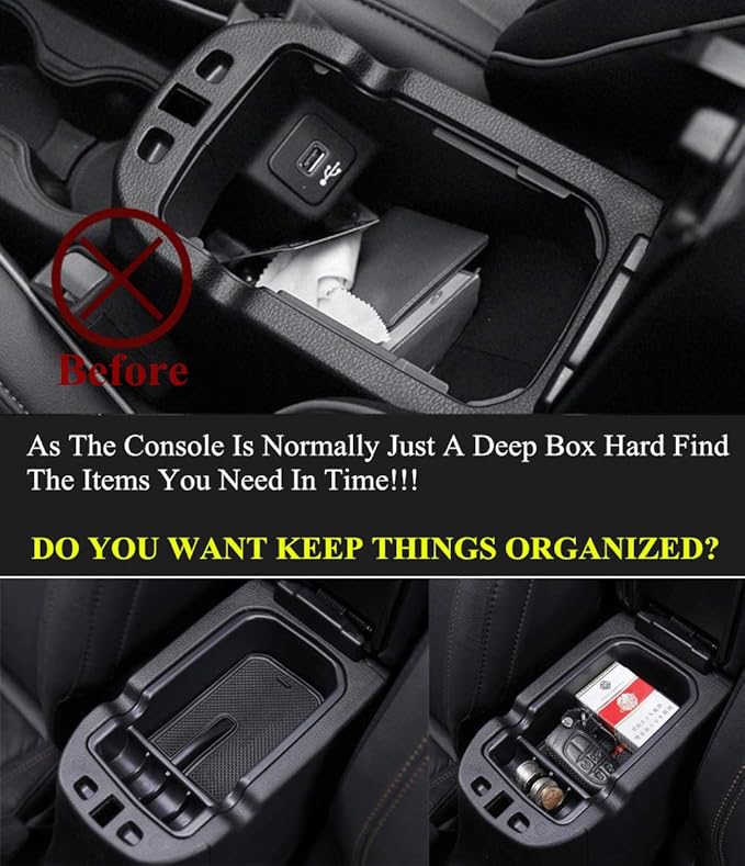 YOCTM Fits Compass Accessories Center Console Tray Armrest Secondary Glove Storage Box Center Console Organizer for 2017 2018 2019 2020 2021 Jeep Compass Limited Latitude Trailhawk Sport (Pack of 1)