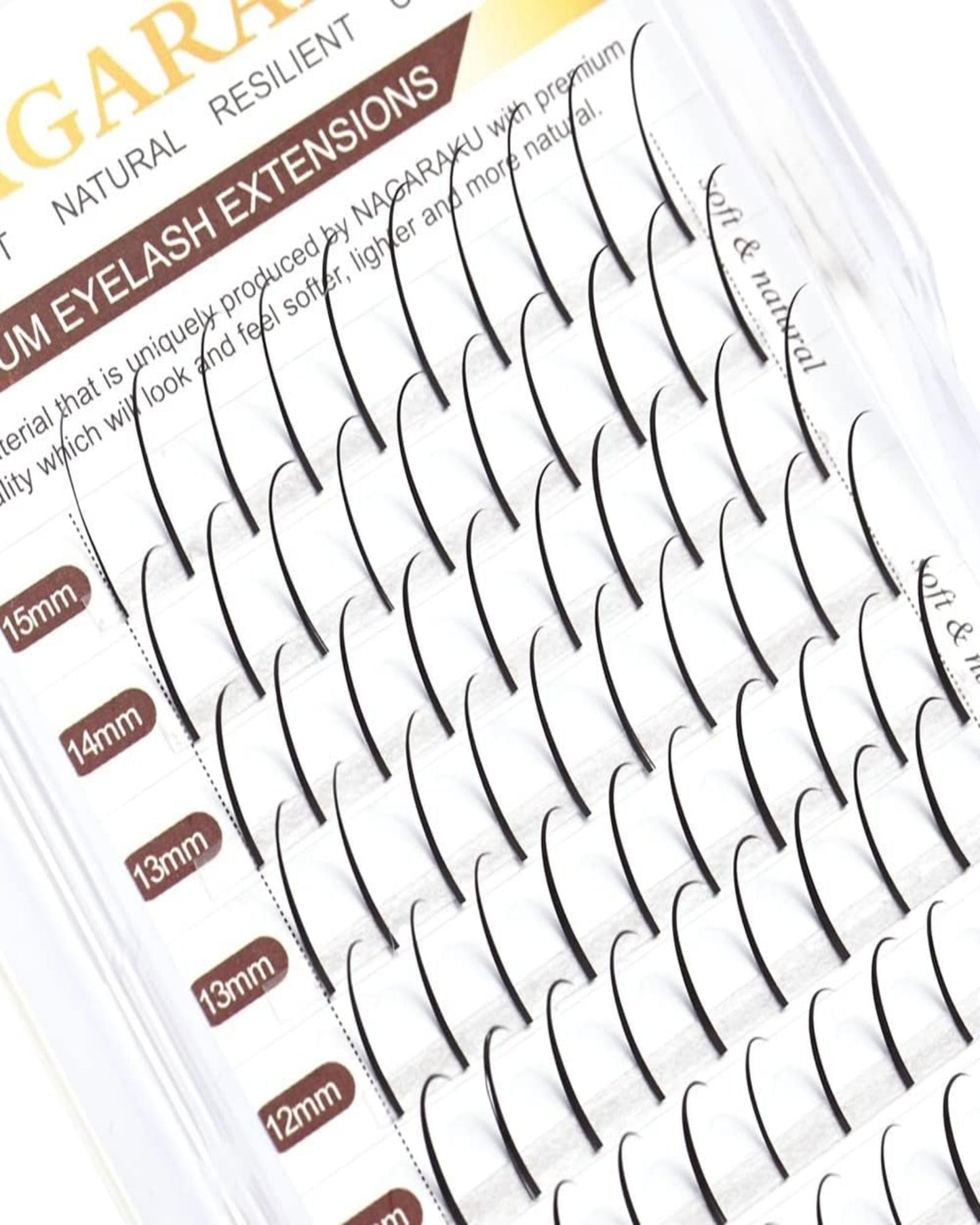 Nagaraku Spikes Eyelash Extensions Wispy Lash 0.07Mm C Curl 8-15Mm Mix Premade Fan Matte Black Individual Ellipse Spikes Fans Fa