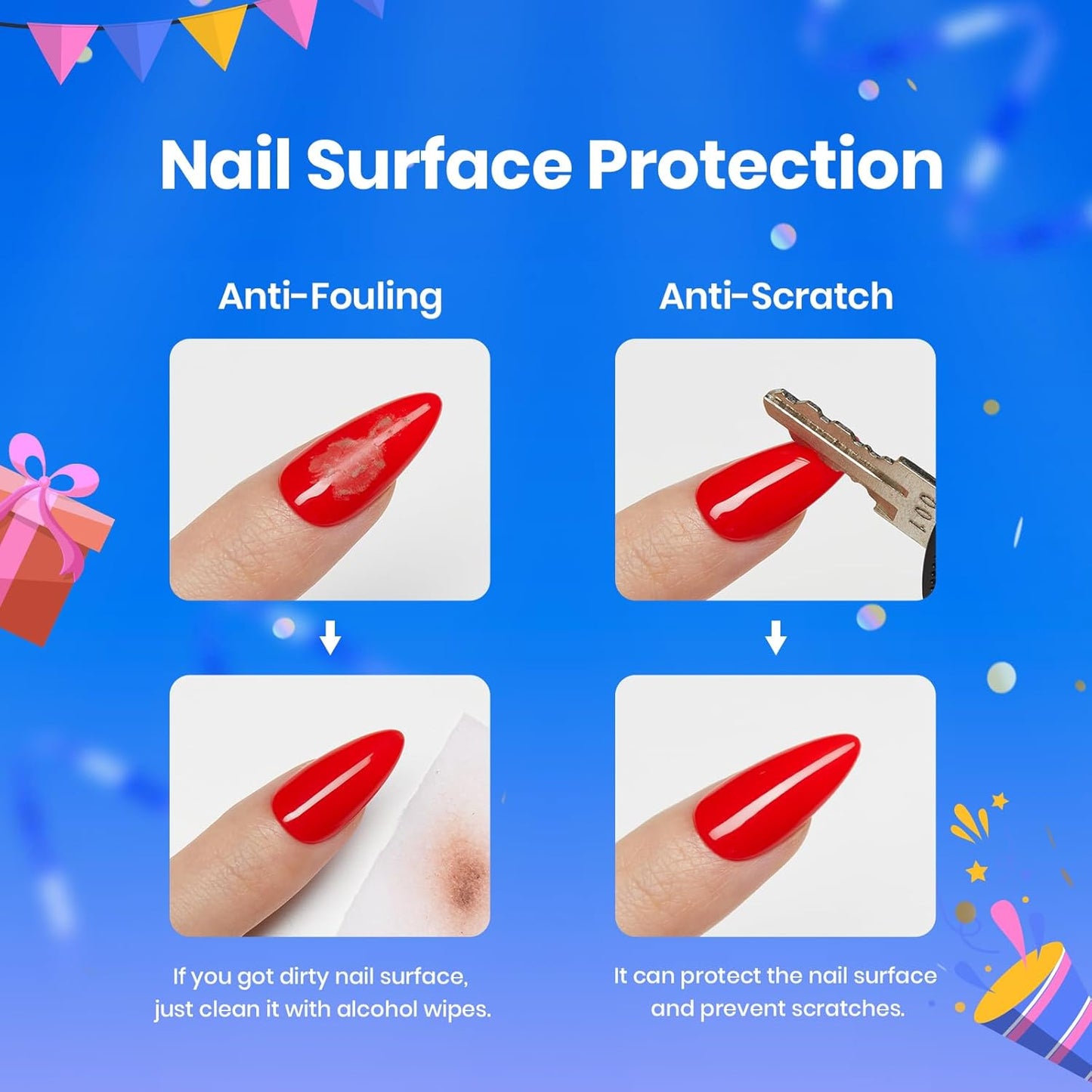 15ml No Wipe Gel Top Coat & Base Coat Set | Long-Lasting Shine for Women