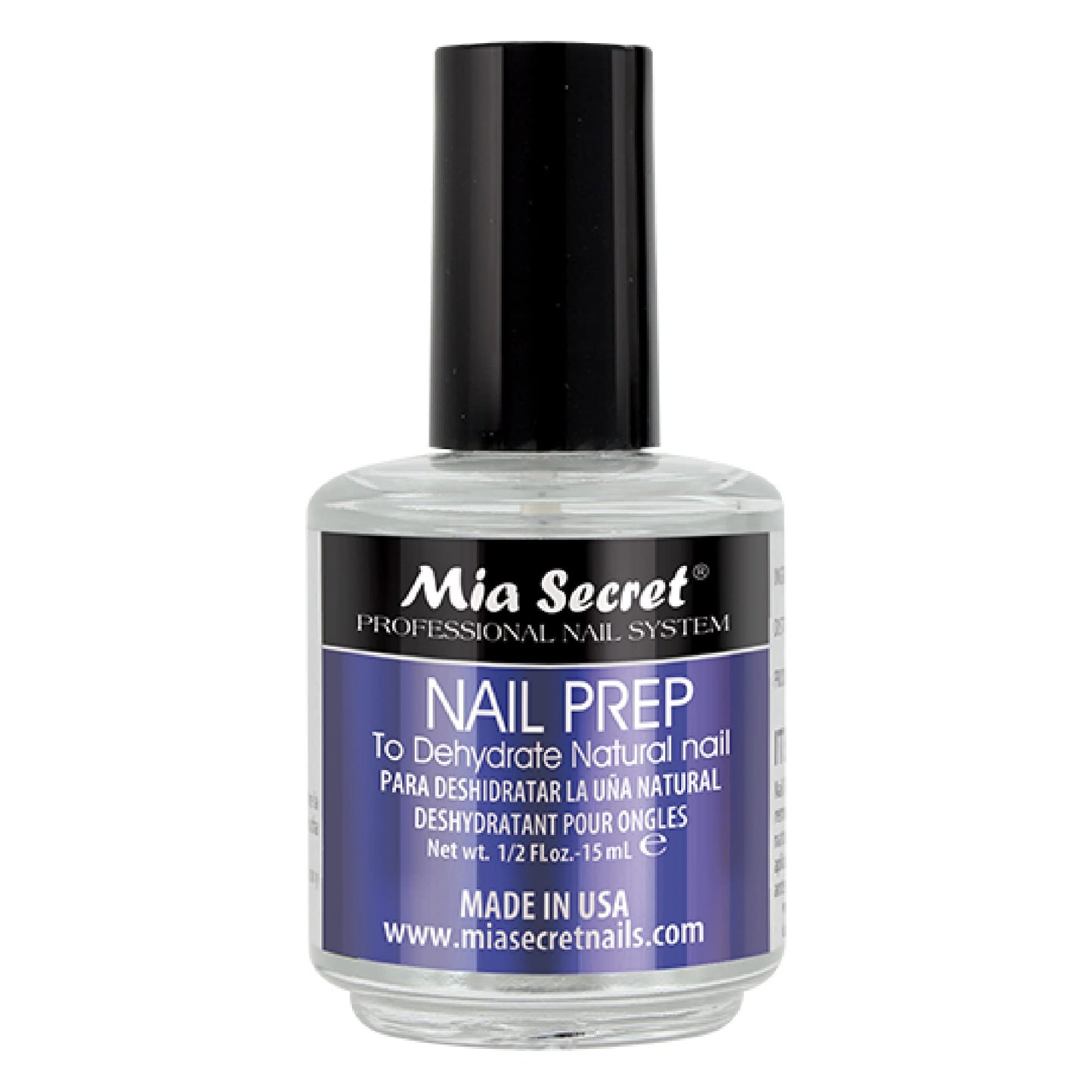 Mia Secret Professional Acid Free Natural Nail Prep Dehydrator, 15ml - Enhanced Bonding Dehydrator for Acrylic Powder and Gel Na