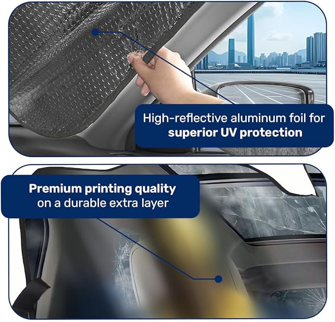 GENANY Superhero Movie Windshield Sun Shade for Car SUV Truck (69x35 inches), Sun Shade Windshield, Shades for Front Windows, Sunshade for Car Windshield, Protector Blocks UV