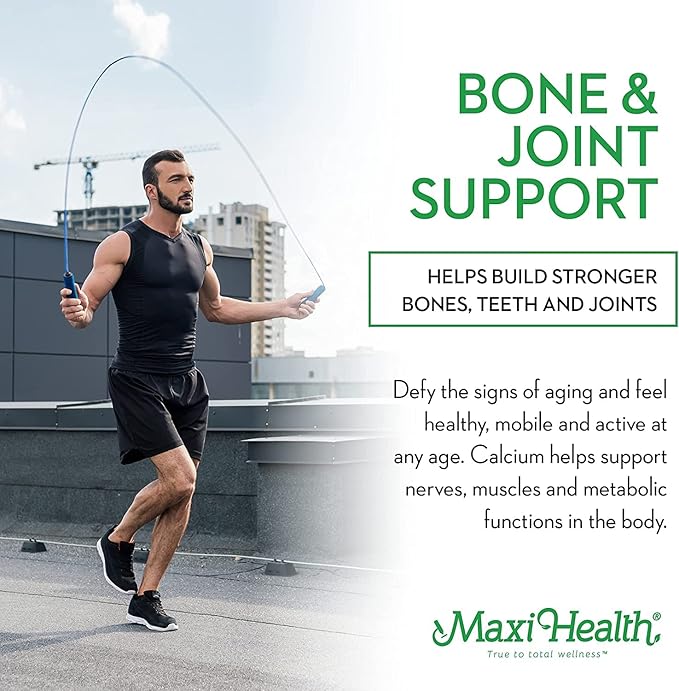 Maxi Health Chewable Calcium Complex - 1000 mg Calcium Supplement w/Vitamin D3 (1000 IU) & Magnesium (400 mg) - Bone, Teeth & Joint Support - 180 Count Chews (Pack of 2)