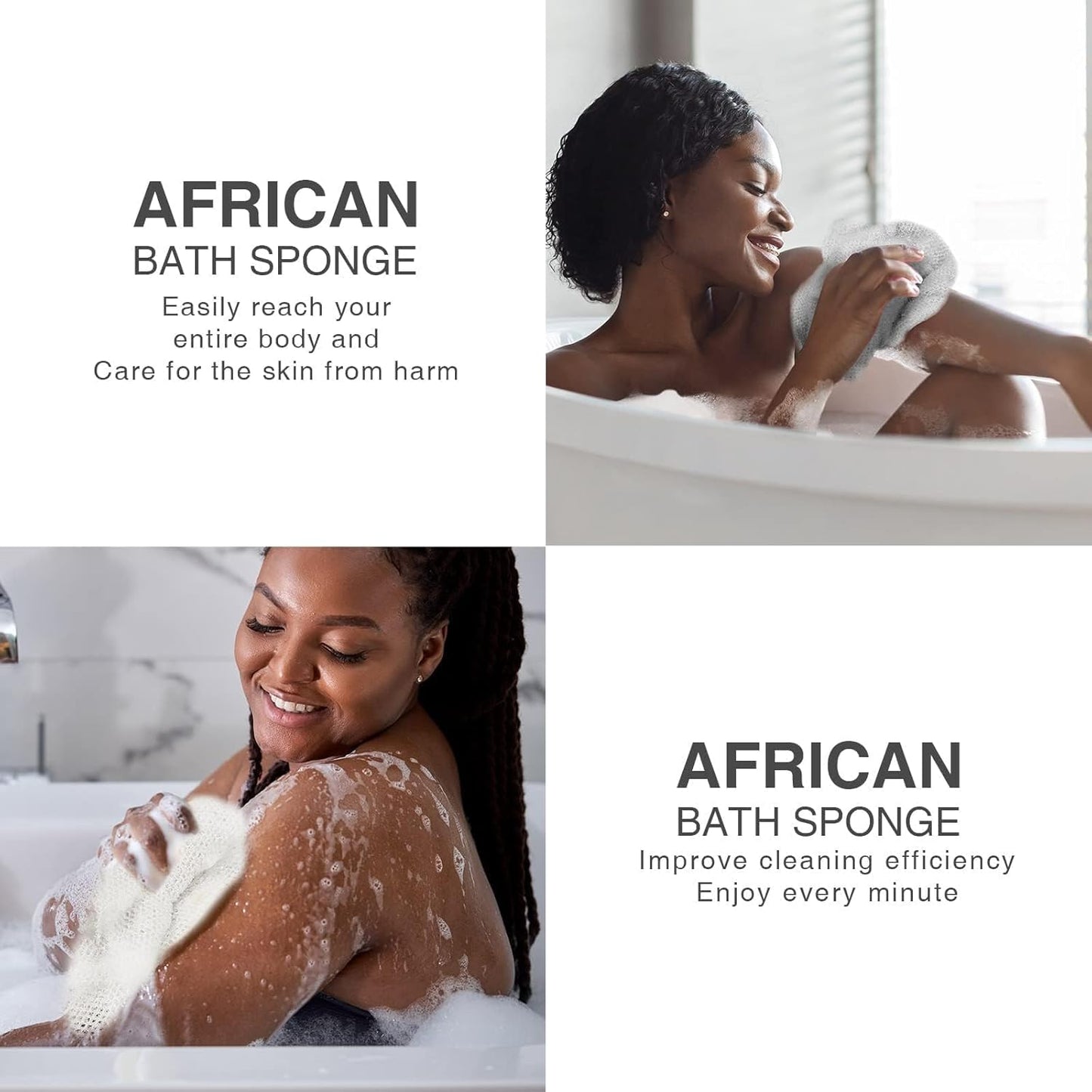 Exfoliating African Bath Sponge Set – 6 Colorful Net Scrubbers for Daily Use