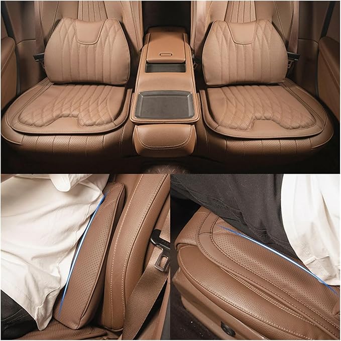 F Car Seat Cushion for BMW All Model I3 I4 I8 X1 X2 X3 X4 X5 X5M X6 X7 Z4 Car Lumbar Support Pillow Auto Seat Waist Back Cushion Y (Color : Orange A)