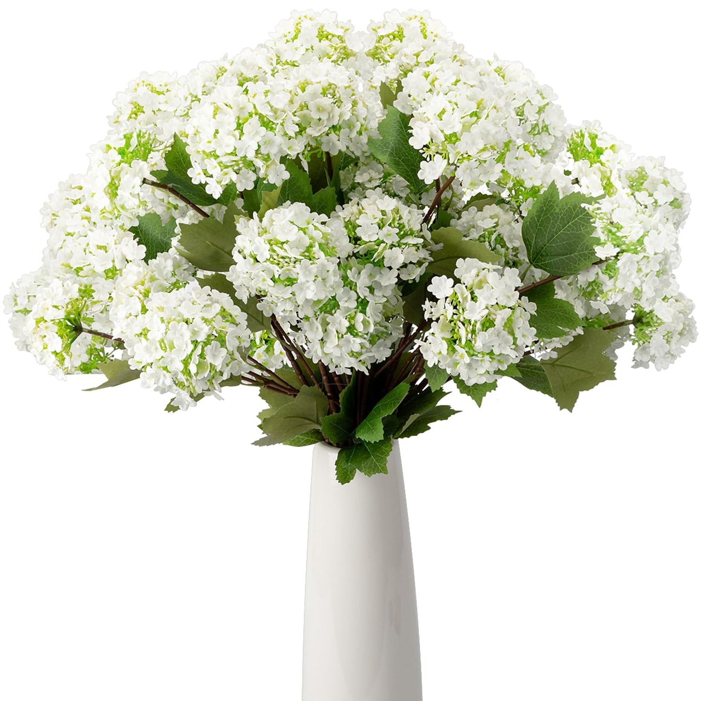 OBDXZHC 6PCS 31.5inch Hydrangea Artificial Flowers, 18 Head Faux Hydrangea Flower, Silk Hydrangea Bouquets, Fake Stems for Home Decor Party Bouquet Wedding Centerpieces Decoration, White