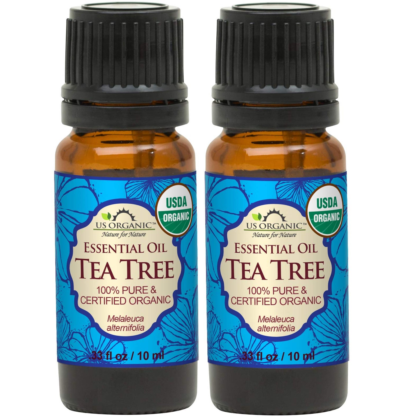 Us Organic 100% Pure Tea Tree Essential Oil, Steam Distilled, Usda Certified Organic, For Hair, Skin, Scalp, Foot, Toenails, And