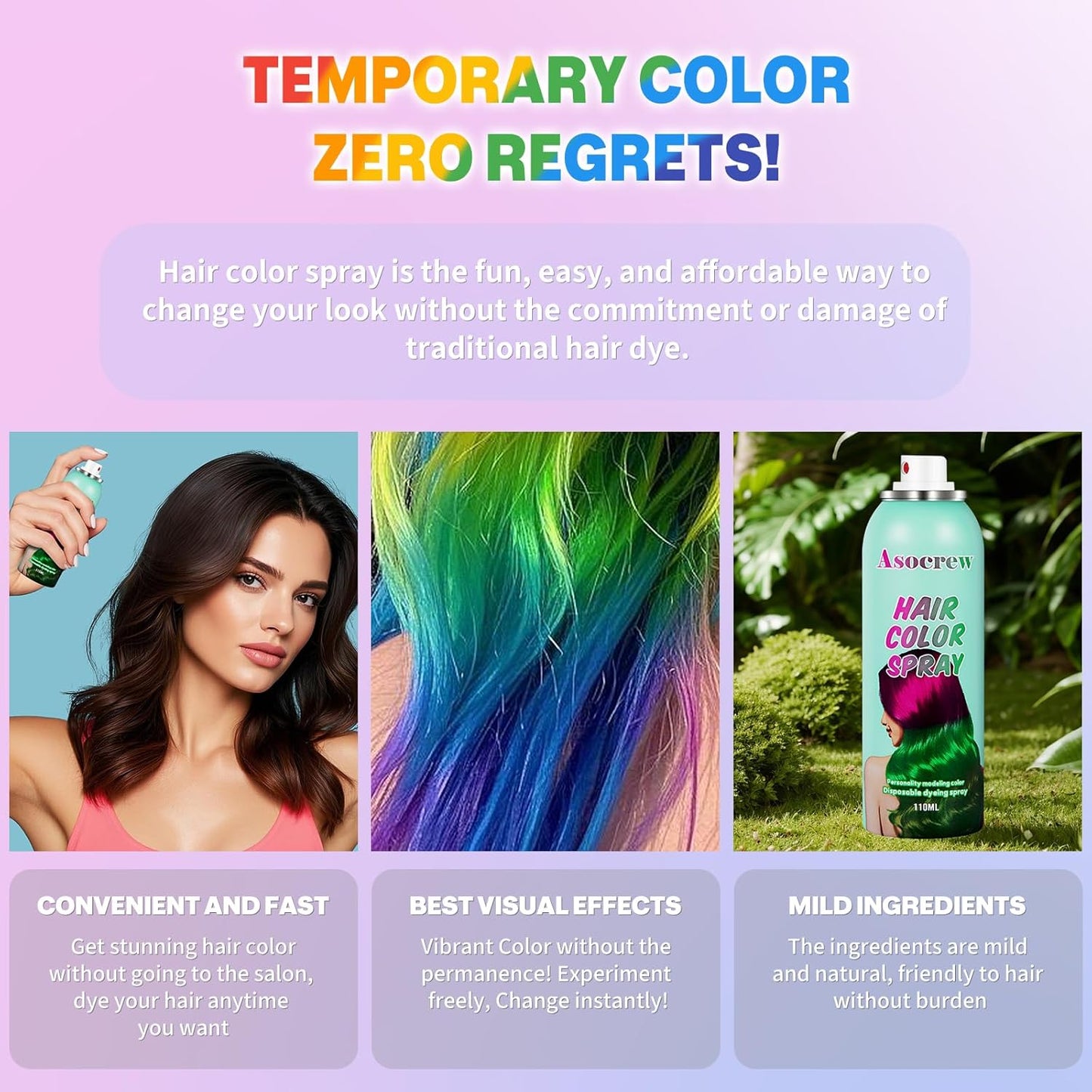 Pink Hair Spray, Hair Color Spray Dye,Temporary Hair Color Spray,Hair Wax Dye Pomades,Washable Hair Coloring Natural Hair Strong Style Gel Hair Dye for Party,Hollowen,Cosplay(Pink)