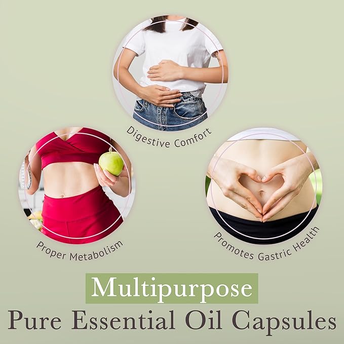 Pranarom - Digestive Support Pranacaps 30 Capsules - Certified Organic Ingredients - Safe, Pre-dosed, Easy to Swallow - Sustainable & Eco-Friendly