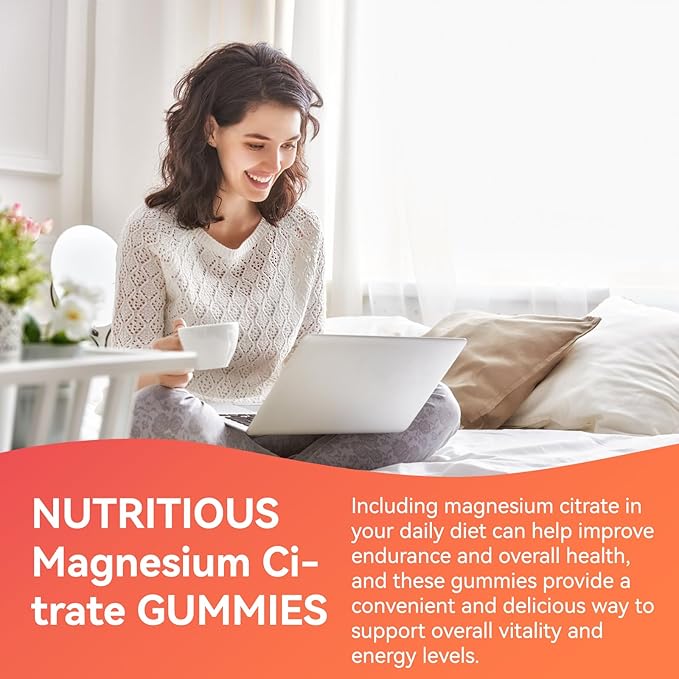 1400MG Magnesium Citrate Gummies, High Absorption Magnesium Gummies for Adults, Extra Strength Magnesium Gummy Supplement for Healthy Relaxation, Vegan, Non-GMO, 120 Gummies