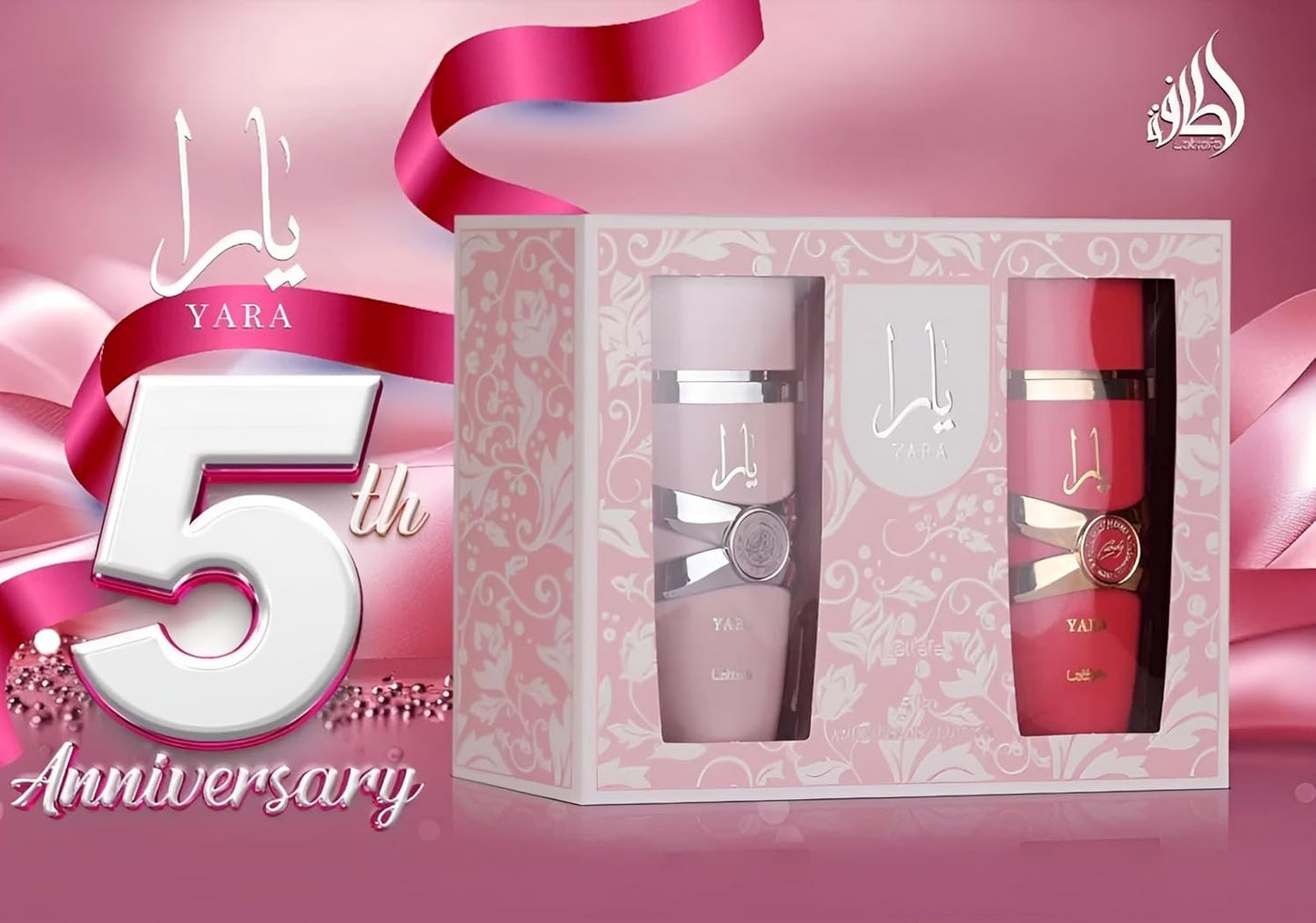 Yara Tous Eau de Parfum Spray for Women | 3.4 Oz | Pack of 4 | Lattafa