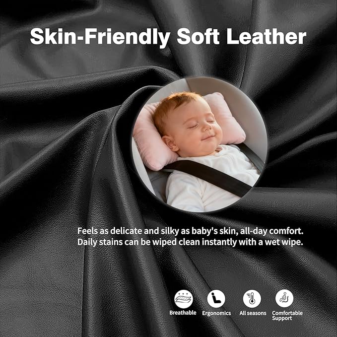 2 PCS Memory Foam Car Headrest Neck Pillow Lumbar Support Cushion for Ford F150 F250 F350 Explorer Transit Bronco Sport Accessories, Relieve Fatigue for Long Trips Driving Home Office