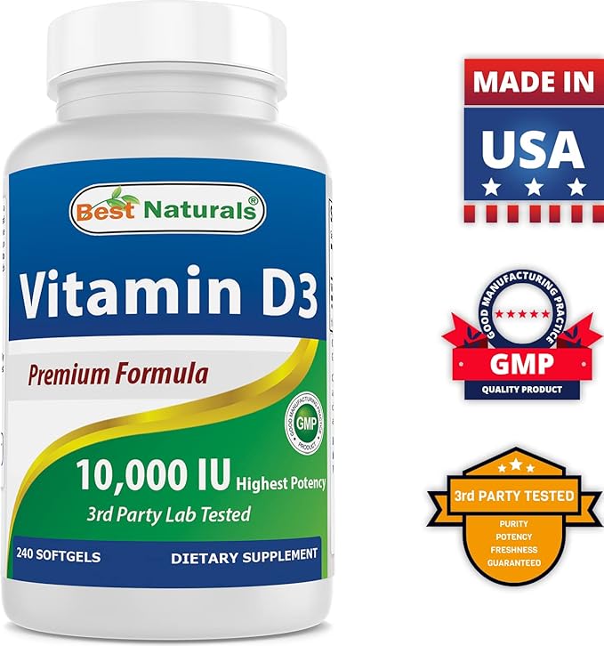 Best Naturals Vitamin B-12 6000 mcg & Vitamin D3 10000 IU