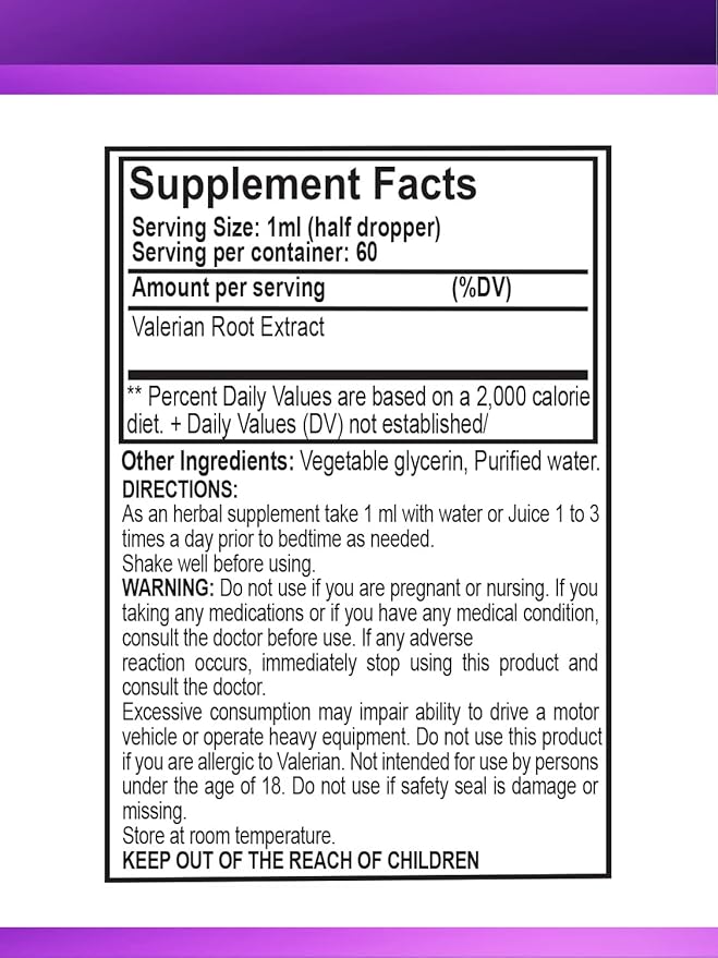 ELP ESSENTIAL Valerian Root Extract Drops | 2 fl oz | Sugar Free, Alcohol Free, Non- GMO Gluten Free Liquid 2 Pack