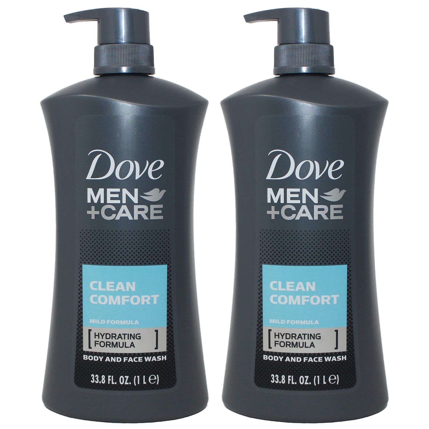 Dove Men Body Wash Clean Comfort 1 Liter (33.8 Oz) - Pack Of 2