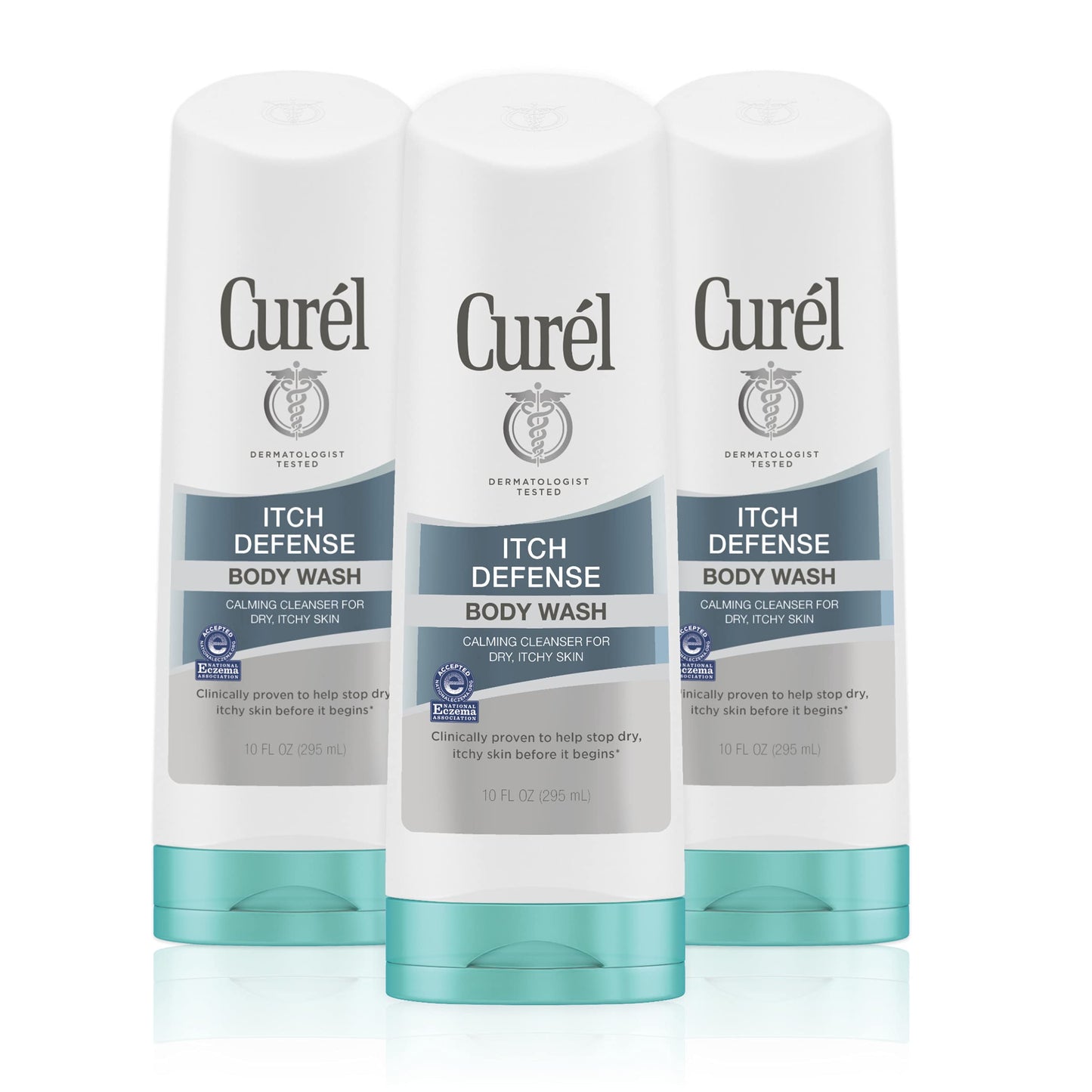 Curel Itch Defense Calming Body Wash, Soap-Free Gentle Formula, For Dry, Itchy Skin, With Hydrating Jojoba And Olive Oil, 10 Oz