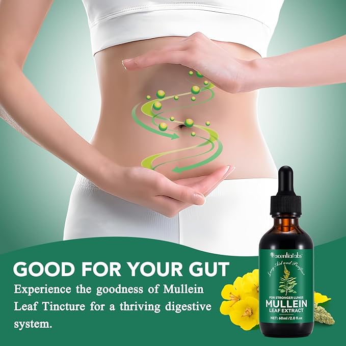 Mullein Drops, Mullein Leaf Extract for Lungs, Mullein Leaf Drops for Lung Cleanse and Phlegm, Fast Absorption Powerful Mullein Extract for Stronger Lungs (2)