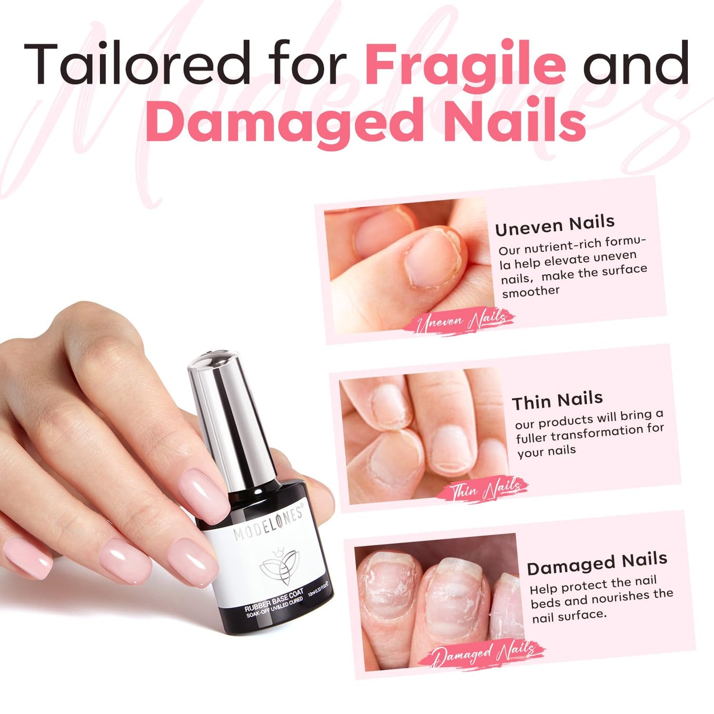 Modelones 4 Pcs Nail Dehydrator & Primer Set | Acid-Free, Hema-Free, 15 ml