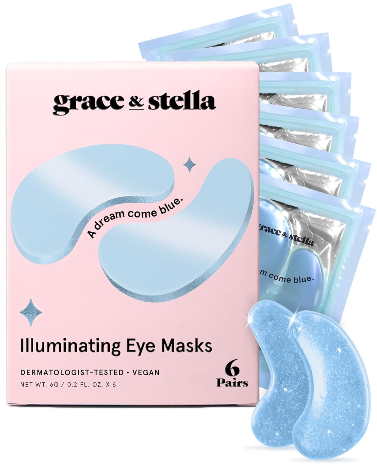Under Eye Mask | Reduce Dark Circles & Puffiness | Vegan Gel Patches for Women