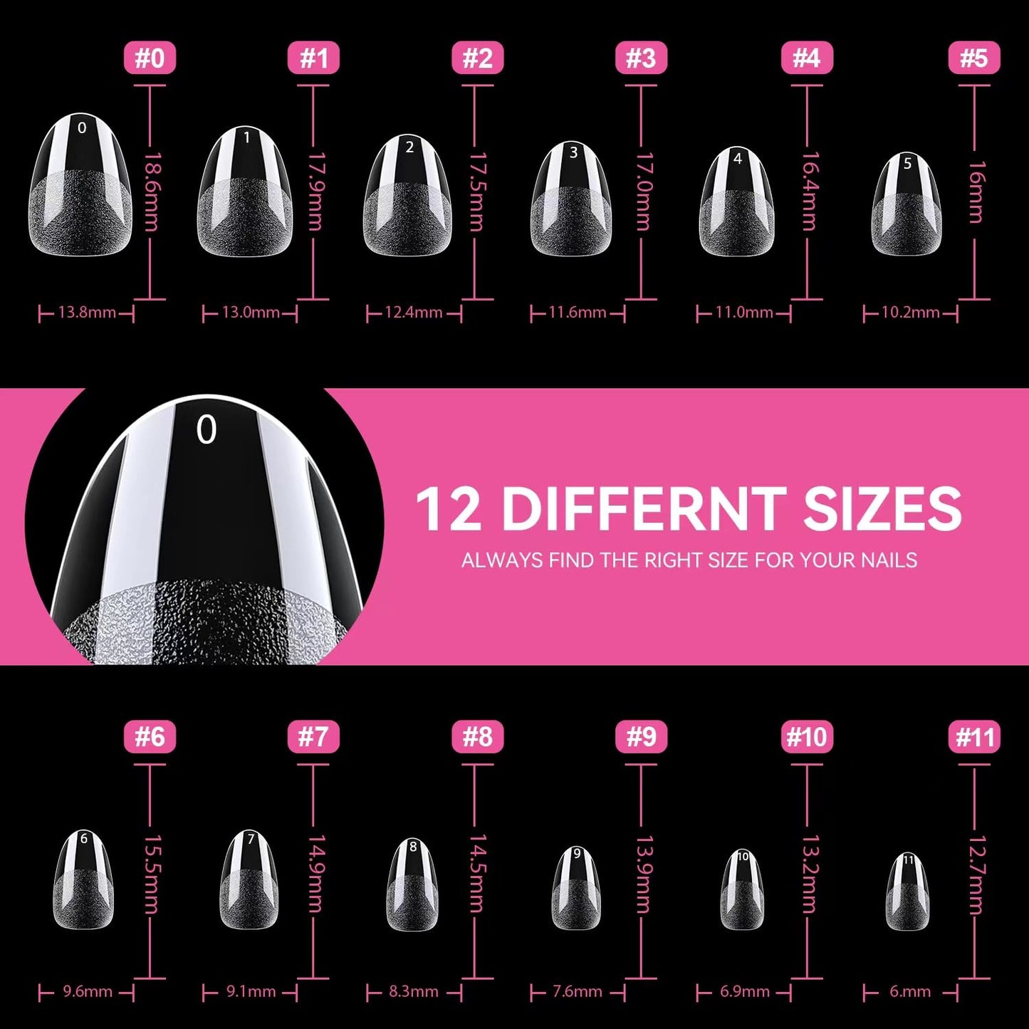 UNA GELLA Square Toe Nail Tips | 504 Pcs Soft Gel Full Cover | DIY Pedicure