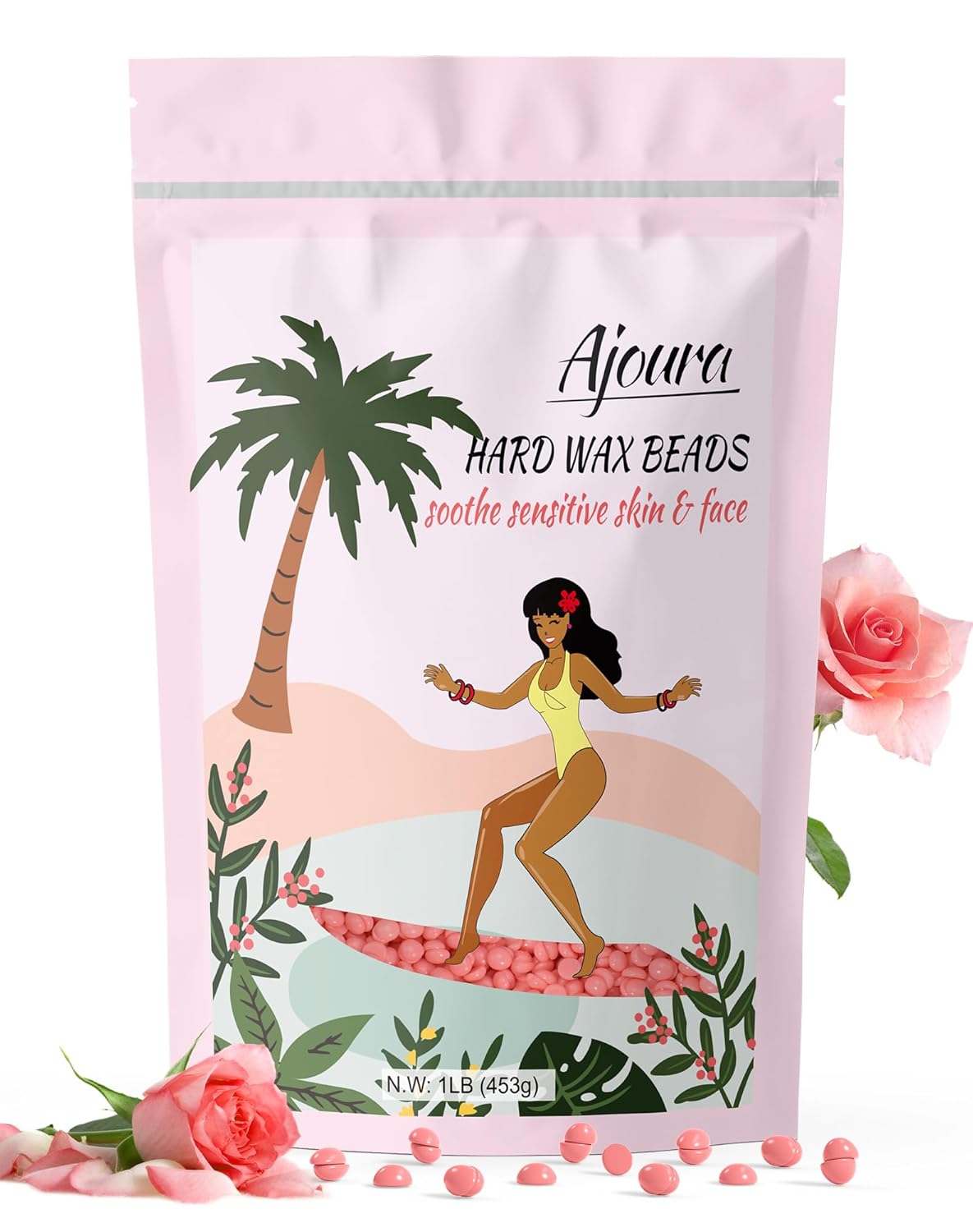 Chamomile Hard Wax Beads – 1Lb Hair Removal Wax for Full Body | Home Refill