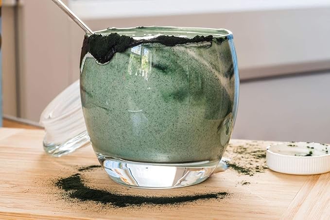 Food to Live Organic Chlorella Powder, 1 Pound — Non-GMO, Kosher, Raw Green Algae, Vegan Superfood, Bulk, Pure Vegan Green Protein, Rich in Vitamins and Minerals, Great for Drinks, Broken Cell Wall