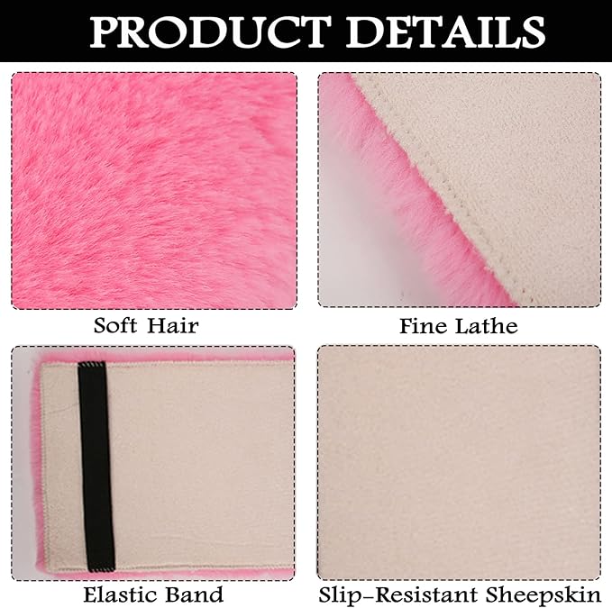 Fluffy Furry Armrest Cover for Car, Auto Center Console Cover Pad Car Soft Console Pad Wool Fur Armrest Seat Box Cover Protector Universal Fit for Most Vehicle, SUV (Gray)
