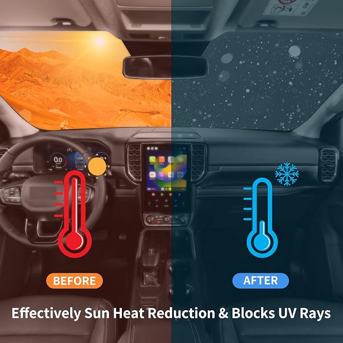Windshield Sunshade for Kia Sportage 2023 2024 2025 2026 Custom Fit Front Window Sun Shade Cover for Sportage Foldable Sun Visor Keep Cool Block UV Heat Car Accessories