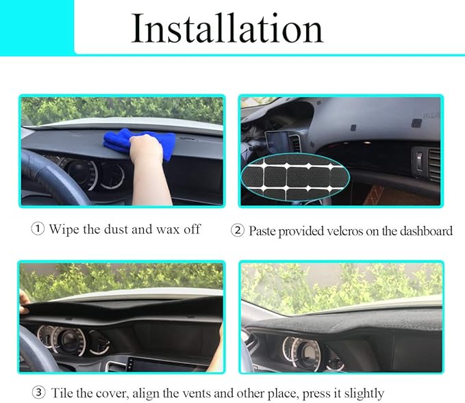 Yiz Dash Cover Mat Custom Fit for Ford F150 Raptor 2009 2010 2011 2012 2013 2014 with Light Sensor Dashboard Cap Pad Carpet Protector(09-14 Beige) J21