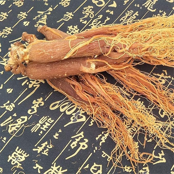 Red Ginseng Roots Whole Root Pieces - Red Panax Ginseng Roots Ginseng Red Ginseng Korean Red Ginseng Supplement Red Ginseng Tea Energy Chews (500 Grams /1.10 lbs)