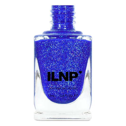 Ilnp Good Vibes - Vivid Cobalt Blue Holographic Sheer Jelly Nail Polish