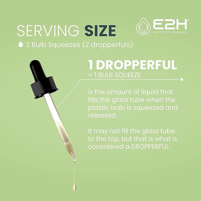 E2H Ashwagandha Liquid Drops - All-Natural Ashwagandha Supplement for Stress Relief and Mood Enhancer- Organic Ashwagandha Root Extract Effective Cortisol Manager | Non-GMO, Vegan | 2 Fl Oz