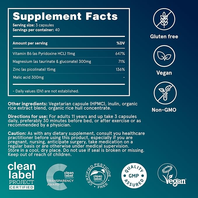 Puori Organic Magnesium Zinc Supplement - 300mg - 240 Vegan Capsules - High Absorption M3 Complex for Sleep, Immune Support, Energy, Muscle Recovery, Relaxation & Leg Cramps - Zinc & Vitamin B6