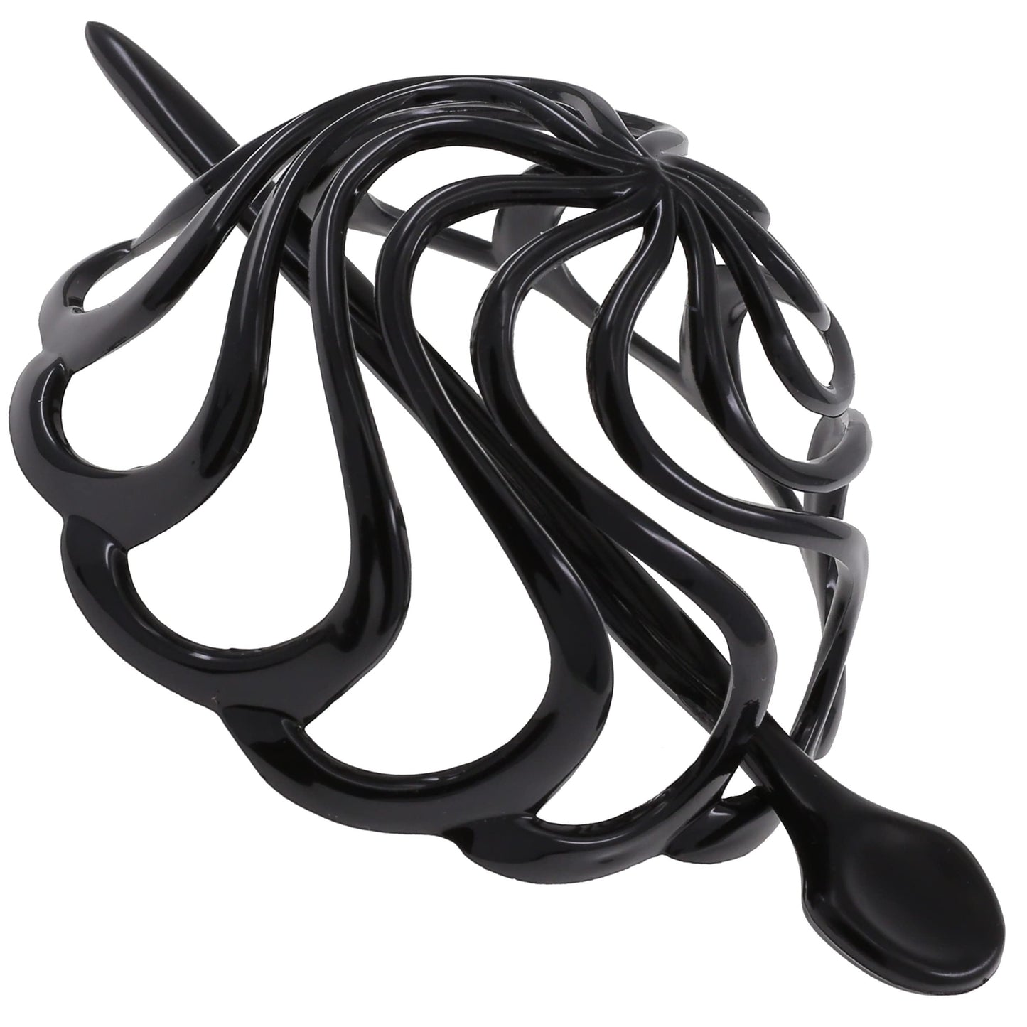 Camila Paris Cp2867 French Hair Bun Clip Maker Cover Cap Holder, Black, Round Dome Bun Hair Clip For Women Hair Updo, Styling Ha