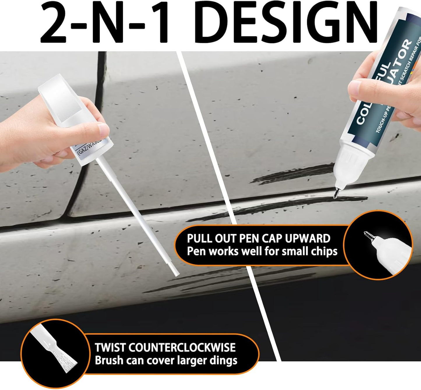Onyx Black/Void Black(GBA/WA8555) Touch Up Paint for GMC, Car Paint Pen Scratch Repair Two-In-One Touch Up Paint, Premium Car Scratch Remover for Deep Scratches
