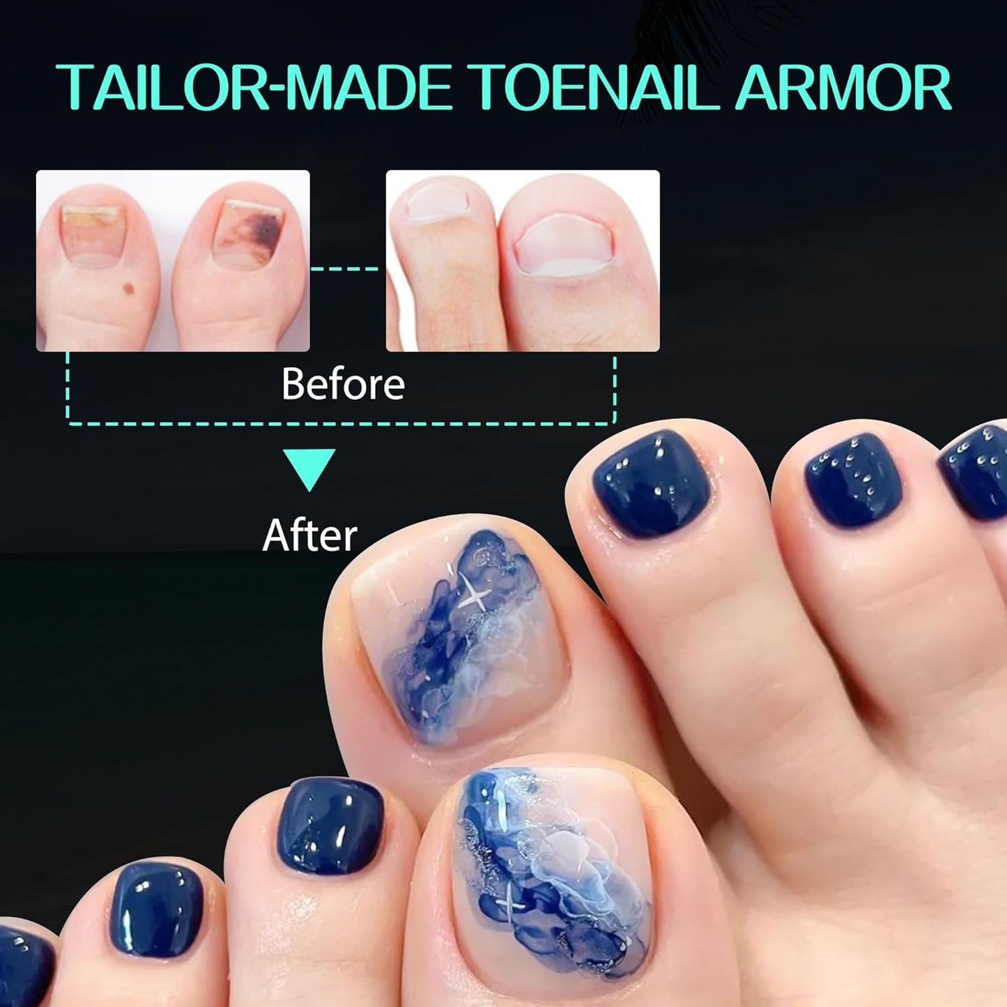 Almond Press-On Nails | 216 Pcs Full Cover Acrylic Tips | DIY Nail Extensions