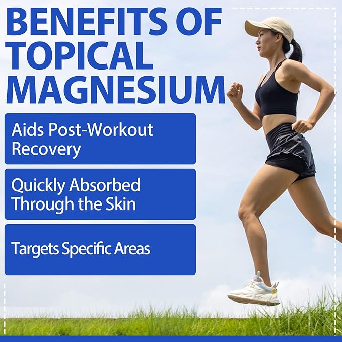 Pure Magnesium Oil Spray, Organic Magnesium Spray for Feet, Nourish The Skin, Unclog Pores, Alleviate Hair Loss, 2 Oz